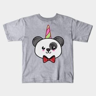 Cartoon Panda Unicorn Kids T-Shirt